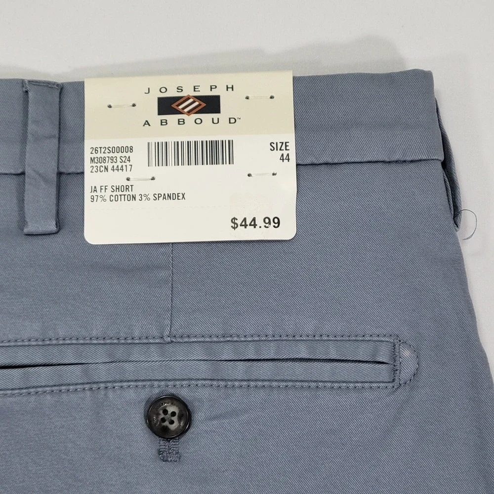 Joseph Abboud Men's‎ Flat Front Shorts Gray Size 44 JA FF SHORT NEW